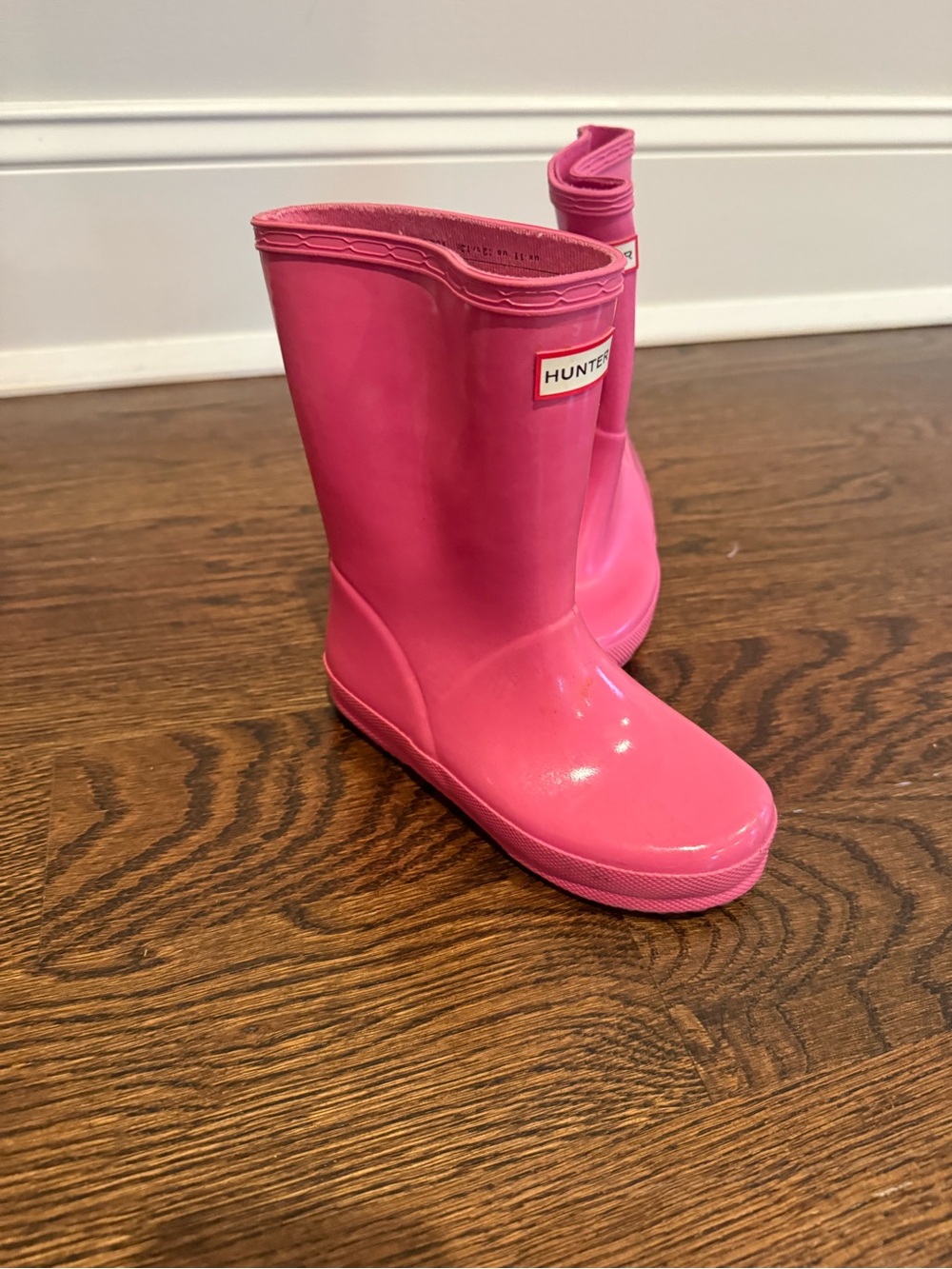 Hunter Girls Pink Rubber Rain Boots